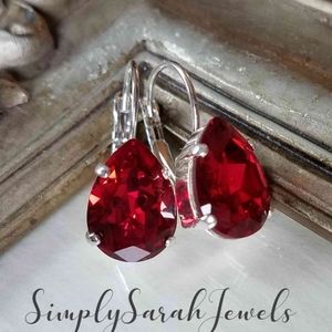 Austrian Crystal Earrings in Silver